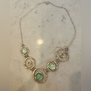 Sterling Silver Swirl Design Necklace